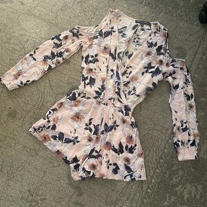 Floral Dress Romper with keyhole shoulders